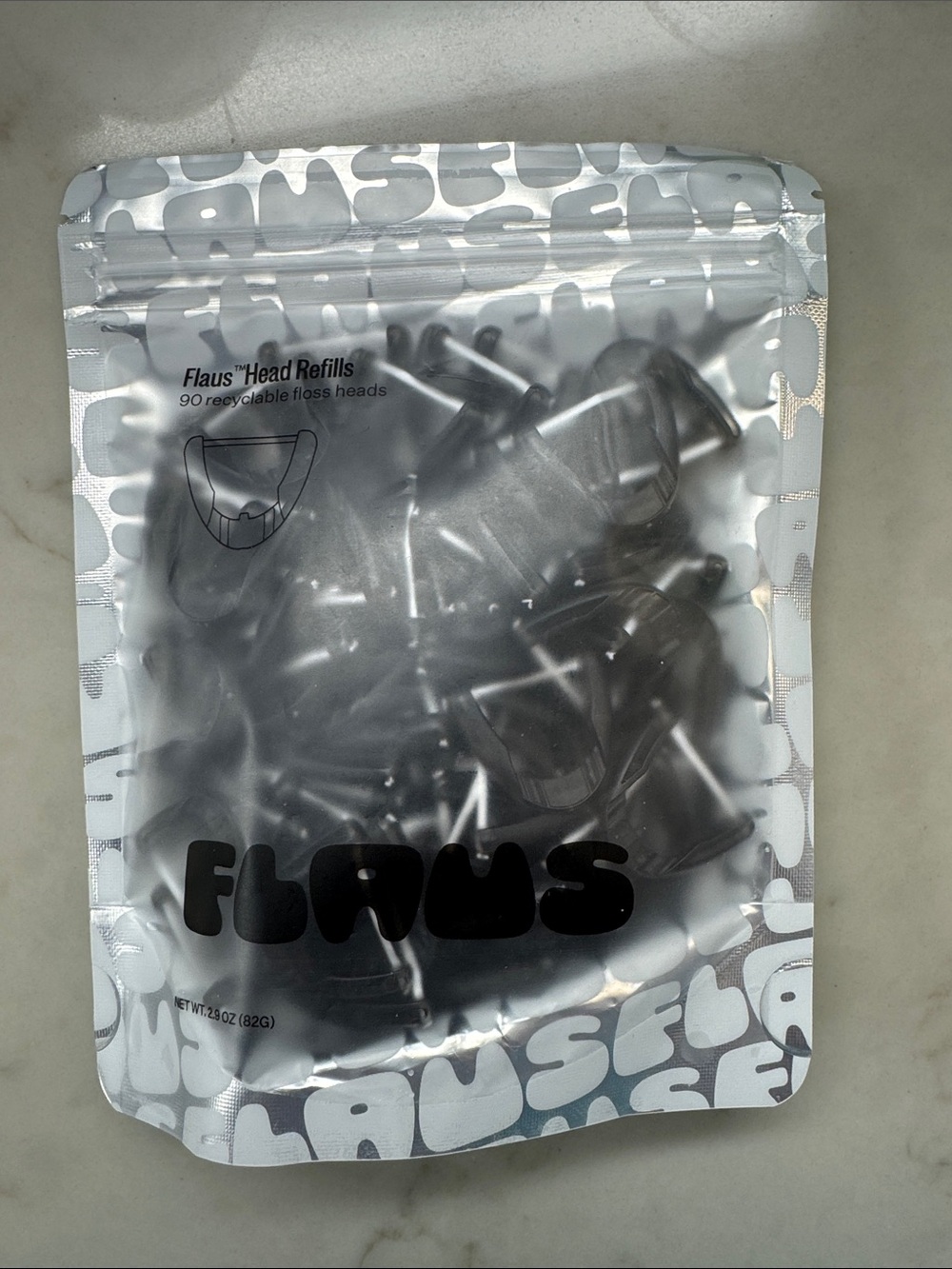 Black Floss Head Refills - Pack of 90